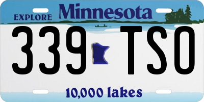 MN license plate 339TSO
