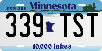 MN license plate 339TST