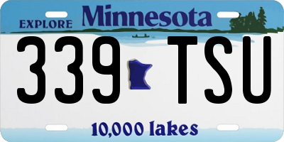 MN license plate 339TSU