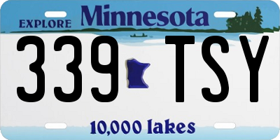 MN license plate 339TSY