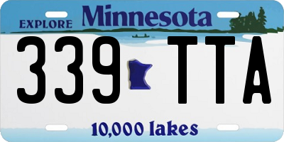 MN license plate 339TTA