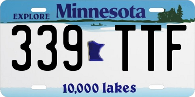 MN license plate 339TTF