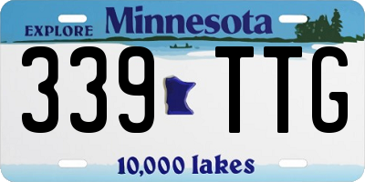 MN license plate 339TTG