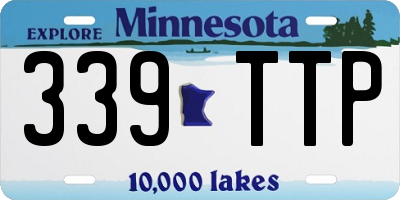 MN license plate 339TTP