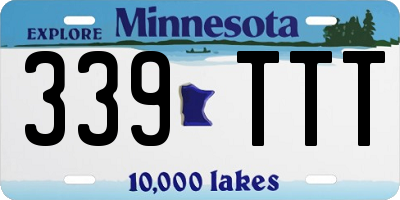 MN license plate 339TTT