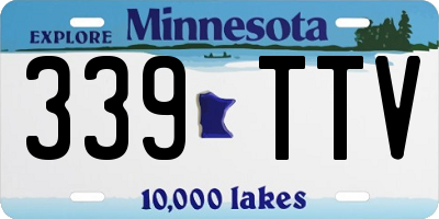 MN license plate 339TTV
