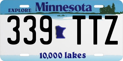 MN license plate 339TTZ
