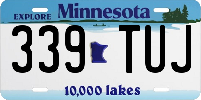 MN license plate 339TUJ