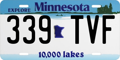 MN license plate 339TVF