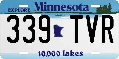 MN license plate 339TVR