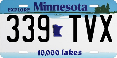 MN license plate 339TVX