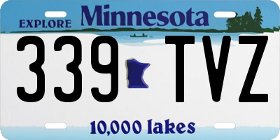 MN license plate 339TVZ
