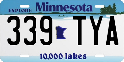 MN license plate 339TYA