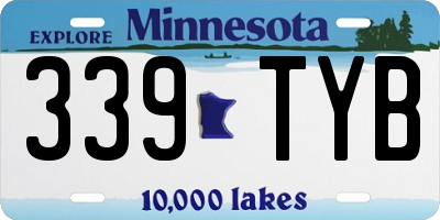 MN license plate 339TYB