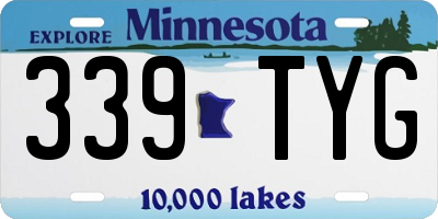 MN license plate 339TYG