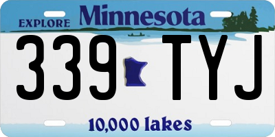 MN license plate 339TYJ