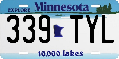 MN license plate 339TYL