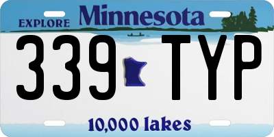 MN license plate 339TYP