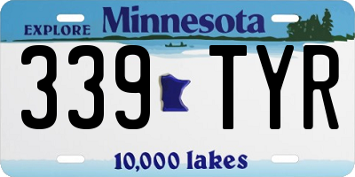 MN license plate 339TYR