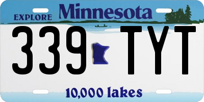 MN license plate 339TYT