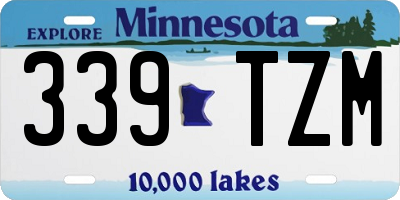 MN license plate 339TZM