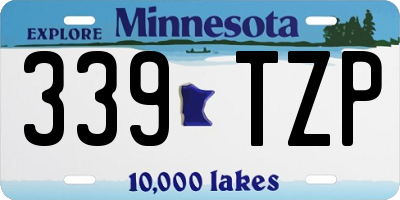 MN license plate 339TZP