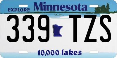 MN license plate 339TZS