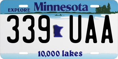 MN license plate 339UAA