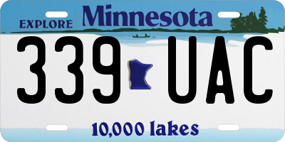 MN license plate 339UAC