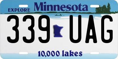 MN license plate 339UAG