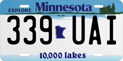 MN license plate 339UAI
