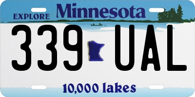 MN license plate 339UAL