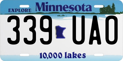 MN license plate 339UAO