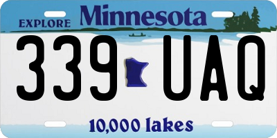 MN license plate 339UAQ