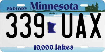 MN license plate 339UAX