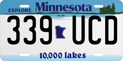 MN license plate 339UCD