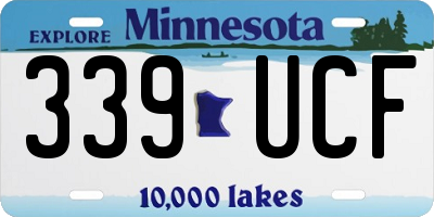 MN license plate 339UCF