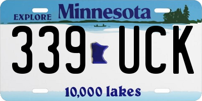 MN license plate 339UCK