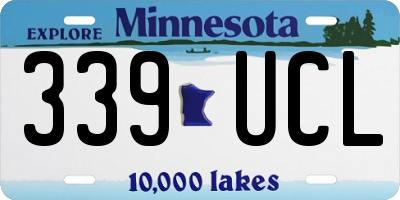 MN license plate 339UCL