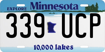 MN license plate 339UCP