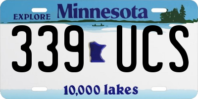 MN license plate 339UCS