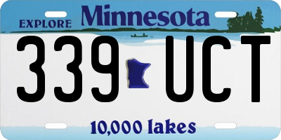 MN license plate 339UCT