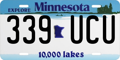 MN license plate 339UCU