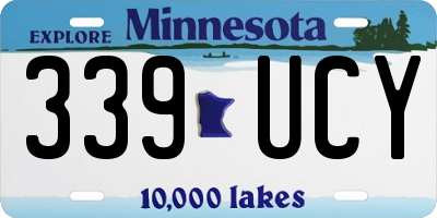 MN license plate 339UCY