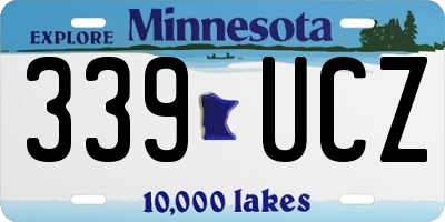 MN license plate 339UCZ