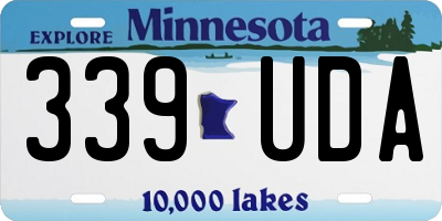 MN license plate 339UDA