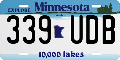 MN license plate 339UDB
