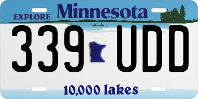 MN license plate 339UDD