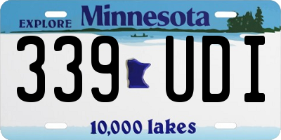MN license plate 339UDI