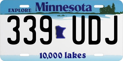 MN license plate 339UDJ